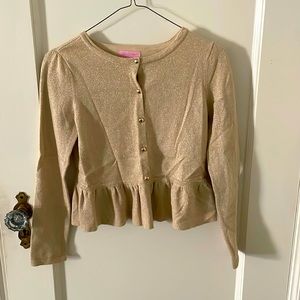 Lilly Pulitzer gold sweater-girls
